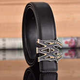 Amiri Belt Black plain texture